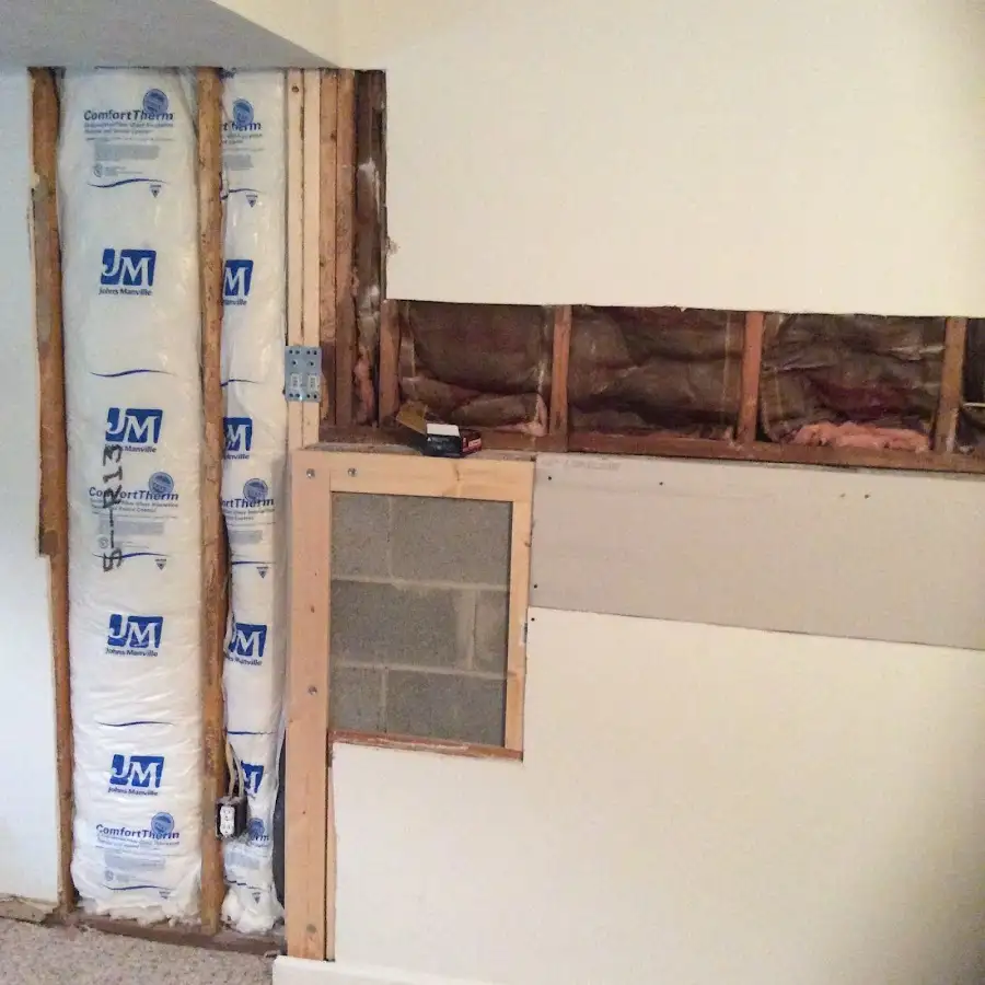 Wall insulation replacement during Structural Drying in Dumbarton